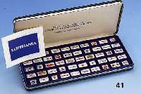 Sammlung: Die offiziellen Embleme der berÜhmtesten Fluggesellschaften der Welt", Miniaturausgabe, Silber, u.a.: Lufthansa, Swissair, ...