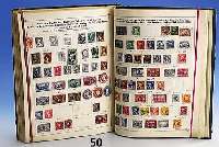 Briefmarken, Alter Schaubek-Ringbinder, Ausgabe 1933, ganze Welt, wie Üblich geplÜndert, nennenswerter Inhalt, Österreich, amerikanische ...