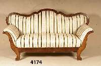 2-sitzer Sofa deutsch, um 1835/40, Korpus Weichholz, Buchefurnier, 2. Barock, teilweise alte Polsterung verwendet, Bezug sekundÄr, ...