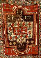 Fachalo Kazak, Rußland, um 1900, Wolle auf Wolle, ca. 122 x 97 cm, SchÄtzwert: 1400.- EURO, EHZ: 4