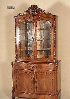 Aufsatzschrank, Holland, um 1950/60, Maha- goni, Pyramidenmahagoni gespiegelt, symetrisch , SchlÜsselschilde mit aufgesetzten Schnitz- ereien, ...
