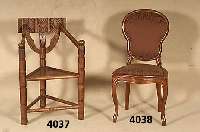 Stuhl, deutsch, um 1860, Mahagoni massiv, Louis-Philippe-Stil, neu bezogen, ca. 96x48x47 Sh 49 St 42 cm