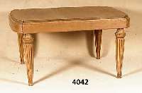 Tisch, Frankreich, um 1920, Eiche massiv, Eichefurnier, Holz hell, naturbelassen, Beine kanneliert, mit runder Profilierung, Tisch- platte doppelt ...