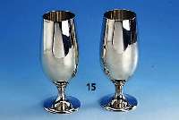 Paar Biertulpen, Koch & Bergfeld, Heilbronn, 925er Silber, Handarbeit, schwere Ausf., zus. ca. 820 g, H ca. 19 cm, ehem. UVP lt. Einl. EUR 1954.-