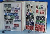 Briefmarken, Europa 21 LÄnder von Belgien bis zur TÜrkei, Sammlung mit Doubletten in dicken Steckbuch von 56 Seiten, meist kleine bis mittlere ...