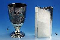 Pokal, deutsch, SchwÄbisch-GmÜnd um 1950, 835er Silber, Gebr. KÜhn, Inschrift: Industriepokal mit Gewinnern ab 1956, ca. 725 g, H ca. 26 cm