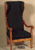 Ohrenbackensessel, Biedermeier, 1820/30, Birke massiv, praktisches schÖnes MÖbel, neu poliert und restauriert, neu gepolstert und bezogen, ...