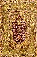 Hereke fein sign., TÜrkei, ca.30 Jahre, reine Naturseide, ca. 153 x 101 cm, SchÄtzwert: 7800.- EURO, ca. 1,1 Mio. Kn/qm, Goldbroschiert, EHZ: ...