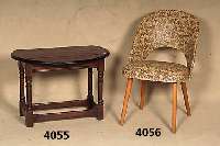 3 CocktailstÜhle, deutsch, um 1952/56, Thonet, Korpus Buche massiv, typisch elegante LinienfÜhrung der Lehne mit unterem Durchburch , ...