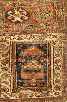 Shahsawan Taschenfront, Kaukasus, ca. 80 Jahre, Wolle auf Wolle, ca. 77 x 50 cm, SchÄtzwert: 750.- EURO, EHZ: 4