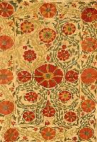 Susani, Usbekistan, ca. 80 Jahre, Seide auf Baumwolle, ca. 143 x 103 cm, SchÄtzwert: 1800.- EURO, EHZ: 2-3, 4 bahnig