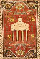 Ghaschgai, Persien, ca. 30 Jahre, Wolle auf Wolle, ca. 170 x 120 cm, SchÄtzwert: 850.- EURO, Seltenes Motiv, SammelwÜrdig.