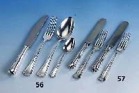 Besteck fÜr 6 Personen, WMF 1904/1914, deutsch, best. aus: 6 LÖffel, 6 Gabeln, 6 Mes- ser und 6 KaffeelÖffel, i. d. Lit. abgeb., passend zu ...
