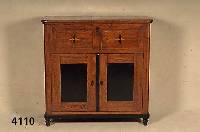 Waschschrank, mitteldeutsch, um 1850/60, SpÄtbiedermeier, Korpus Weichholz, Front und Seiten auf Rahmen gearbeitet, Inlets mit Sternintarsien ...