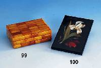 Einlegeplatte, Italien um 1890, Pietra Dura-Einlage mit Blumendekor, min. besch., ca. 15 x 10 cm
