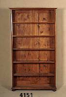 BÜcherregal, deutsch, um 1900, nach dem Vorbild von 1840, Korpus Weichholz, Nußbaum und Buche massiv, Ecken abgeflacht, Kopfleiste 3-fach ...