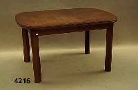 Tisch, deutsch, um 1930/35, Korpus Weich- holz, Buche massiv, Eichefurnier, abgerundete 4-kant Beine, ausziehbar, Gebrauchsspuren, Tischplatte ...