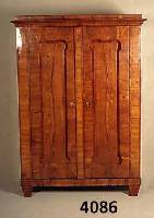 Biedermeierschrank, handwerklich gute Arbeit , dekorativ, original Schloß, BeschlÄge und SchlÜssel, zerlegbar, Altersspuren, ca. 190x 138x61 cm