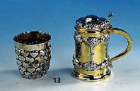 Konvolut kleiner Deckelhumpen und Becher, 800er Silber, Lutz & Weiss, nach dem Vorbild d. 17. Jhd., zus. ca. 465 g, H. ca. 8 bzw. 12.5 cm