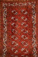 Kizel Ayak, Tormanestan, um 1920, Wolle auf Wolle, ca. 336 x 186 cm, Schätzwert: 1200.- EURO, EHZ: 3-4,
