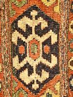 Kelim, Kaukausus, um 1900, Wolle auf Wolle, ca. 49 x 42 cm, Schätzwert: 350.- EURO, EHZ: 4 (Fragment).