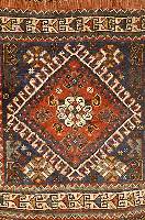 Taschenfront Afschar, Persien, um 1920, Wolle auf Wolle, ca. 56 x 57 cm, SchÄtzwert: 1200.- EURO, EHZ: 3