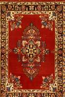 Keschan, Persien, neuwertig, Wolle auf Baumwolle, ca. 154 x 104 cm, Schätzwert: 560.- EURO. Schöne Knüpfqualität, dekorativer roter Innenfond.