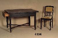 Ausziehtisch mit 6 StÜhlen, deutsch, um 1902/ 04, starker Einfluß von Darmstadt, Korpus Weichholz, Eiche massiv, Eichefurnier, Zarge und Beine ...