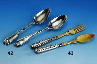 Set 2 VorlegelÖffel, Hamburg, Friedrich Christoph Greve fÜr Hein Andreas Blohm 1829- 1854, Meistermarke VIOL: Carl August Eduard Viol 1840 ...