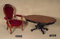 Couchtisch, deutsch, um 1890/1900, ursprÜng- lich Salontisch, Korpus und Gestell RÜster und Buche, schwarz abgesetzt, Tischplatte Kirsch- ...