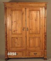 GrÜnderzeitschrank, deutsch, um 1890/1900, Weichholz massiv, Front und Seiten auf Rahmen gearbeitet, freistehende gedrechselte SÄulen, original ...