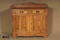 Halbschrank, deutsch, um 1900, Weichholz massiv, gelaugt, geschliffen und gewachst, ca. 98x105x50 cm