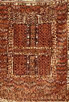 Tekke Engsi, Turkmenistan, ca. um 1900, Wolle auf Wolle, ca. 146 x 120 cm, SchÄtzwert: 5900.- EURO, EHZ: 3