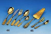 Kaffee- und Kuchenbesteck, Frankreich um 1900, 925er Silber vergoldet, klassi- zistisch, Meistermarke Cardeilhac, fein punziert und graviert, ...