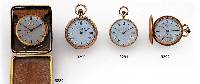 CHOPARD DamenanhÄnge-/TaschenÜhrchen, Replica um 1860, prod. um 1975, 750/000 GG, Boden u. Glasrd. aufgedr., MÜnzring, email- farb. ...