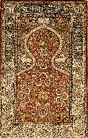 Ägypten, um 1920, reine Naturseide, ca. 169 x 109 cm, SchÄtzwert: 3500.- EURO, EHZ: 2, gold u.silberbroschiert