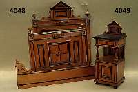 2 Nachttische, deutsch, um 1880/90, GrÜnder- zeit, Korpus Eiche und Weichholz, Bergahorn- furnier von bester QualitÄt, z.T. gespiegelt, komplett ...