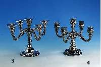 5-armiger Kerzenleuchter, deutsch, 30er Jahre, 835er Silber, gefÜllt, Barockstil, H ca. 25 cm