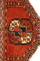 Taschenfront, Torkmenistan, ca. 40 Jahre, Wolle auf Wolle, ca. 45 x 25 cm, SchÄtzwert: 350.- EURO, EHZ: 3