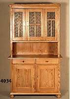 KÜchenschrank, deutsch, um 1910, Weichholz massiv, gelaugt und gewachst, qualitÄtvolles MÖbel, ohne SchlÜssel, ca. 200x118x56 cm