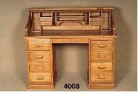 RollbÜro, Holland, im Stil von 1910, Eiche massiv, Eichefurnier, Rollteil geschwungen, ausziehbar, Unterteil mehrere Schubladen, ca. 110x126x66 cm