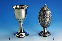 Pokal, Hugo BÖhm, 30er Jahre, 830er Silber, glatte Form, ca. 215 g, D. ca. 10 cm, H. 19.5 cm