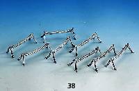 8 MesserbÄnkchen, Christoffle um 1910, Metall versilbert, L. ca. 10 cm