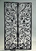 Paar Ziergitter, Frankreich, um 1950, Eisen handgeschmiedet, stil. floraler Dekor, je ca. 108 x 33.5 cm