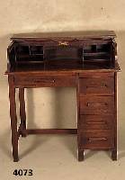 RollsekretÄr, deutsch, um 1910, Eiche massiv, Eichefurnier, eine Seite mit 4 Schub- laden, strenge FÜße, Zentralverriegelung, Funktion nicht ...