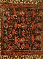 Afschar Taschenfront, Persien, um 1910, Wolle auf Wolle, ca. 90 x 77 cm, SchÄtzwert: 1100.- EURO, EHZ: 2