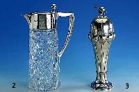 Sogn. Ananaspokal mit Deckel, deutsch um 1900, reiner Jugendstil, sign. Wollenweber, MÜnchen, hervorragende Verarbeitung, DeckelbekrÖnung in ...