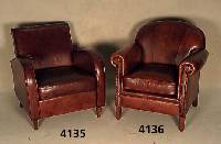 Ledersessel, im deutschen Stil von 1950, Gestell Buche massiv, Lederbezug, leichte Ge- brauchsspuren, loses Kissen, zeitlos elegantes MÖbel, ca. ...