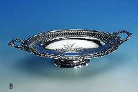 Anbietschale 800er Silber, Gew. ca. 280 g, deutsch um 1870, Fritz Memmert, klassizist. Stil mit Braock- und Renaissanceelementen, z. T. graviert, ...