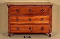 Kommode, deutsch, um 1850, Kirschholz massiv, dreischÜbig, BeschlÄge sekundÄr, leichte Alters- und Gebrauchsspuren, ohne SchlÜssel, ca. ...